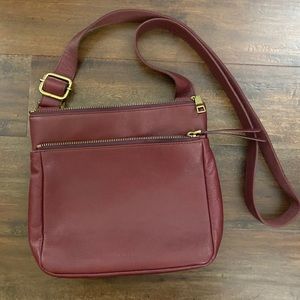 Fossil Corey Crossbody soft burgundy leather